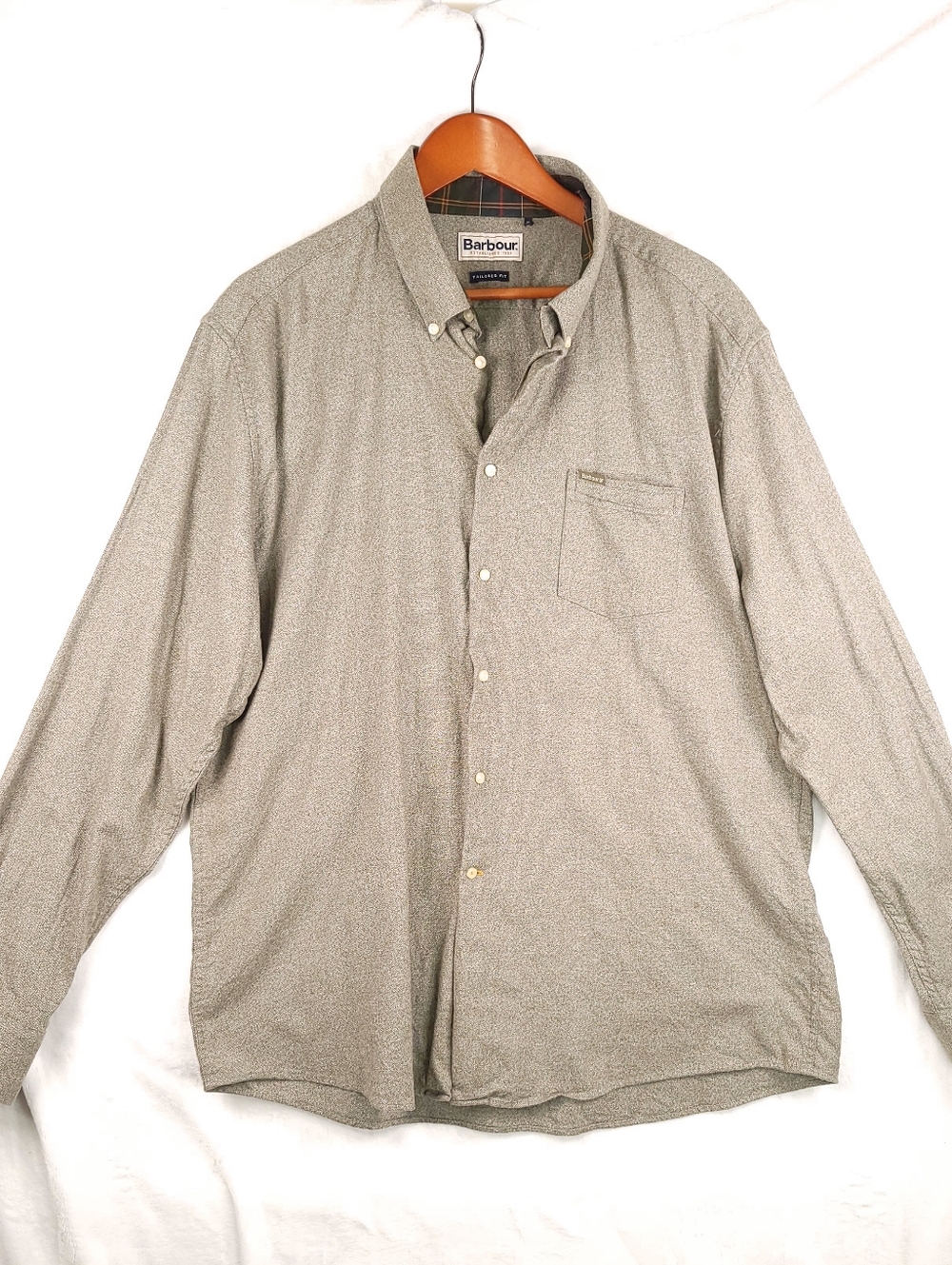 Barbour Cotton Long Sleeve Button Down Long Sleeve Shirt XXL